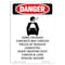 Signmission Safety Sign, OSHA Danger, 5" Height, Some Crushed Concrete, Portrait OS-DS-D-35-V-2423 - alternate 1